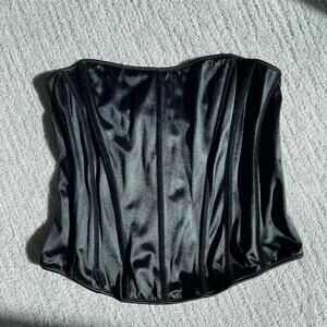 Vintage Black Satin Corset